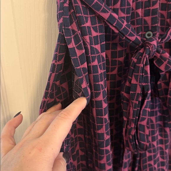 Anthropologie Geoscope Maeve Dark Purple Patterned Jumpsuit - Picture 5 of 11